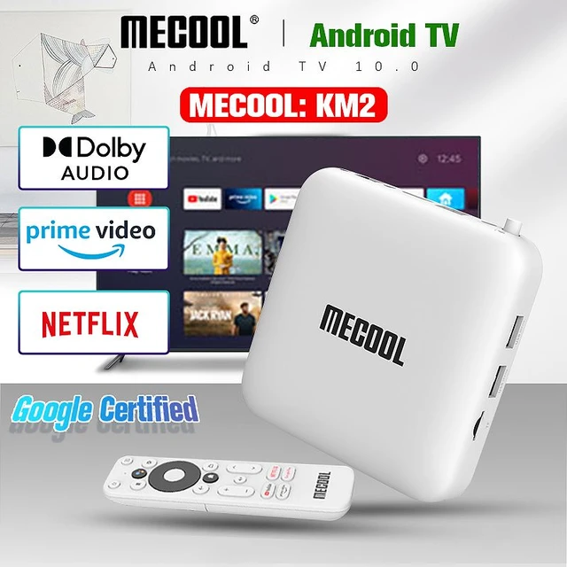 Mecool KM2 For Netflix 4K Android TV Box Amlogic S905X2 2GB DDR4 USB3.0  SPDIF Ethernet WiFi Prime Video HDR 10 Widevine L1 TVBOX