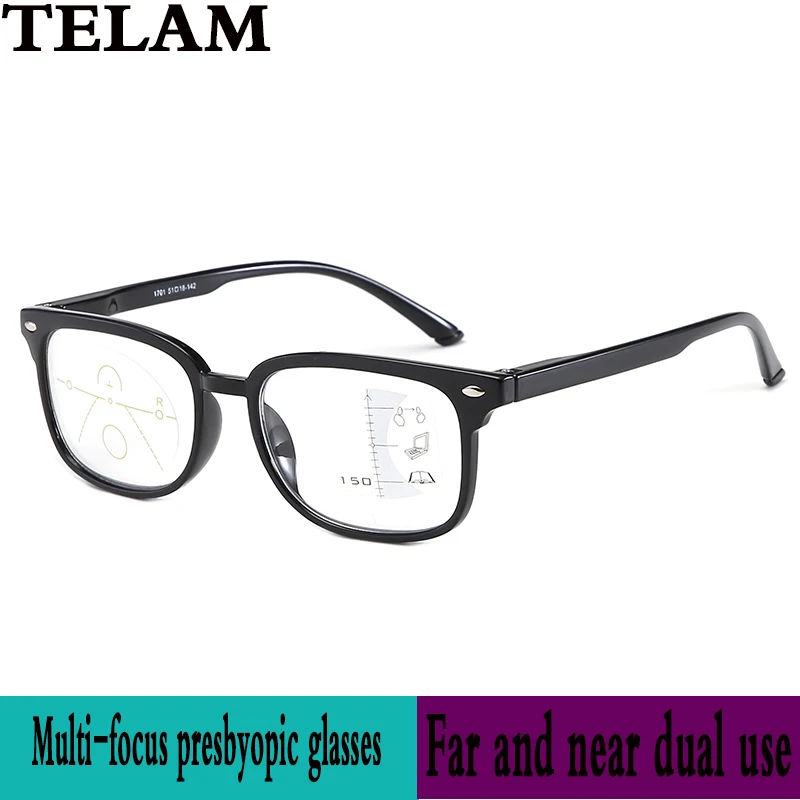 

Multi-focus presbyopic glasses anti-blue light anti-fatigue high-definition resin lenses driving old people's glasses