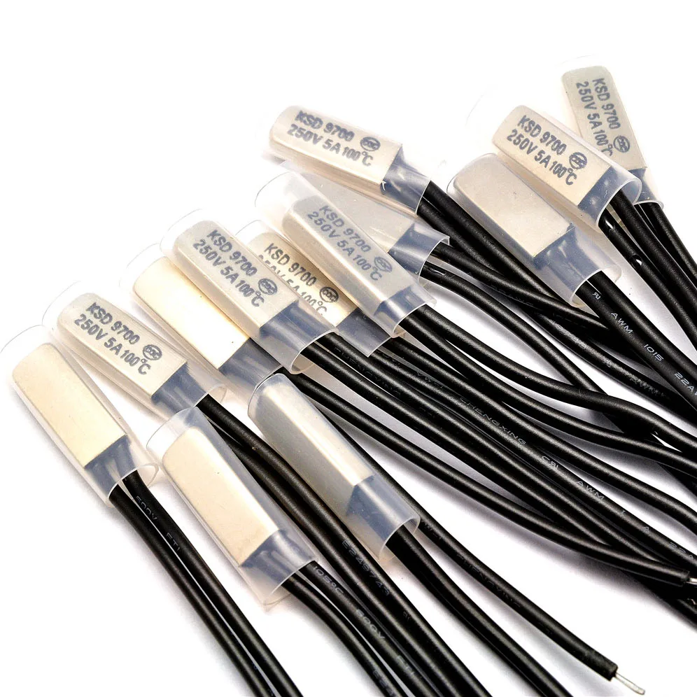 Temperature Control Switch KSD9700 100 Degree Normally Closed Thermal Protector/Temperature Controller 5A/250V(10PCS) | Обустройство