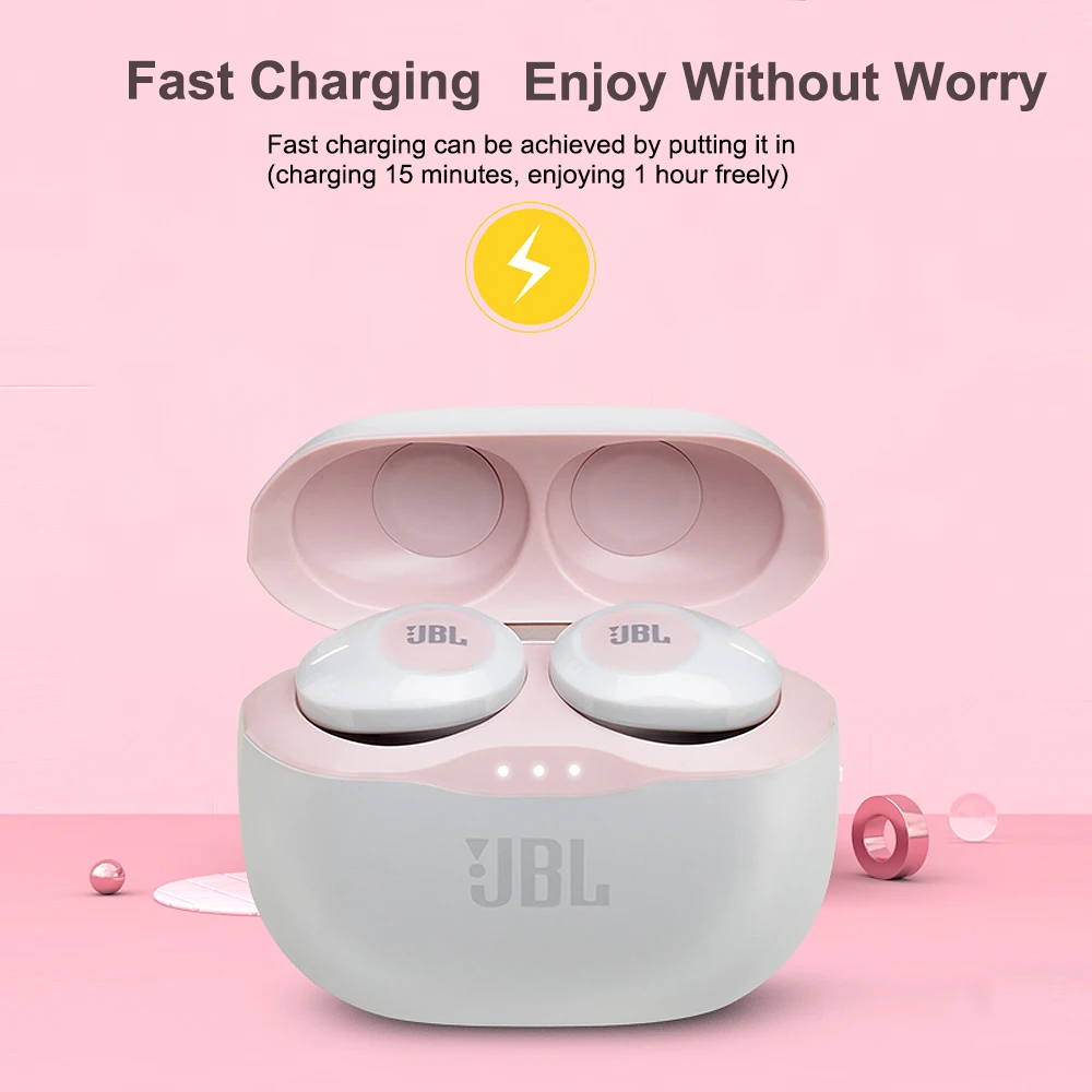Jbl t120tws verdadeiro fones de ouvido sem