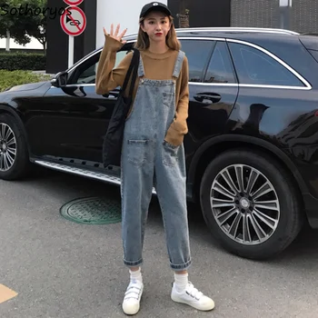 

Jumpsuits Women Streetwear Ulzzang Retro 2020 New Big Size All-match Loose High Waist Thin Students Womens Trousers Chic Casual