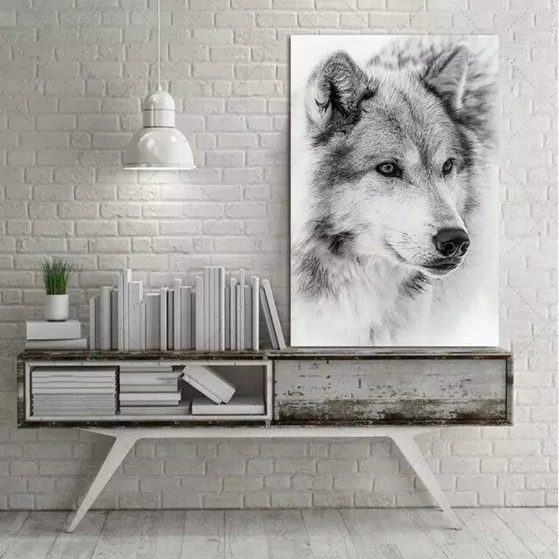 Modern-Minimalism-Style-Black-And-White-Cool-Wolf-Animal-Canvas-Painting-Posters-And-Prints-Wall-Pictures (4)