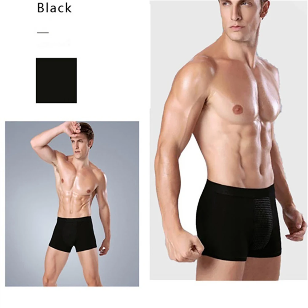 men's boxer brief underwear Men's Physiological Underwear Men Enlargement Underpants Health Boxer Shorts Tourmaline Prostate Magnetic Therapy mens cotton boxer shorts