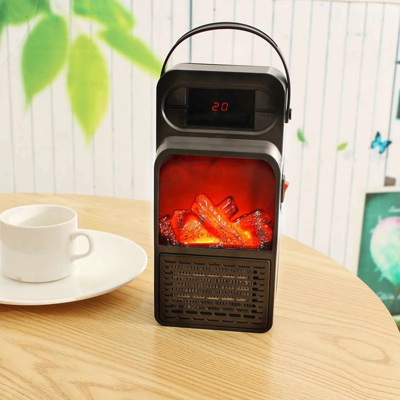 ABRA-Handle Space Heater 900 Вт Светодиодный дисплей мини-настенный Электрический обогреватель с европейской вилкой Бытовой настенный обогреватель с вентилятором для H