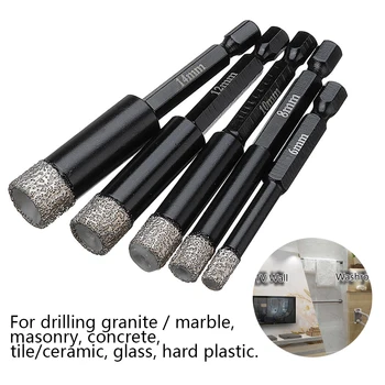 

Masonry Granite Diamond Drill Bit Professional Tools Dry Vaccum Brazed Hole Saw Cutter For Ceramic Glass Marble Wax Inside