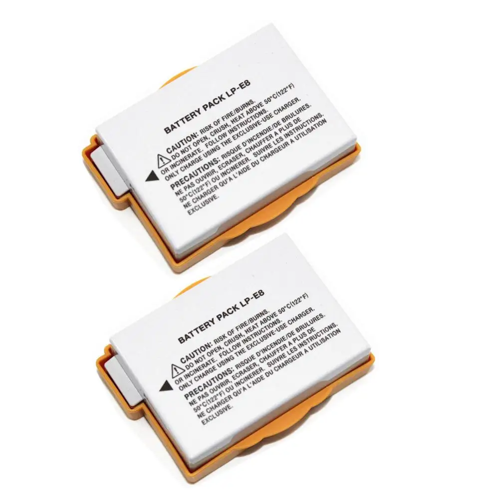 2pcs Original 1120mah LP-E8 LPE8 Camera Battery for Canon 550D 600D 650D 700D Kiss X4 X5 X6i X7i Rebel T2i T3i T4i T5i battery |