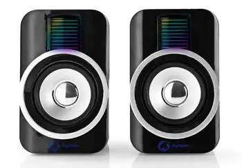 

✅Nedis gaming speakers | 2.0 | RGB | USB power | 3,5mm socket | 10 W RMS