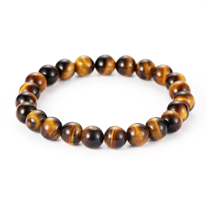 Tiger eye Picasso Hematite Beads Stretch Bracelet Men Charm Natural Stone Braslet For Women Fashion Jewelry Pulseras | Украшения и