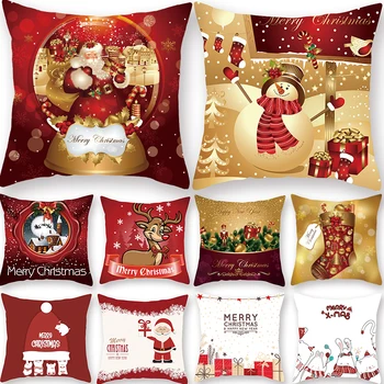 

Santa pillowcase Happy New Year 2021 Xmas Gifts 2020 Christmas Decor For Home Merry Christmas Ornament Navidad Natal Xmas Gifts