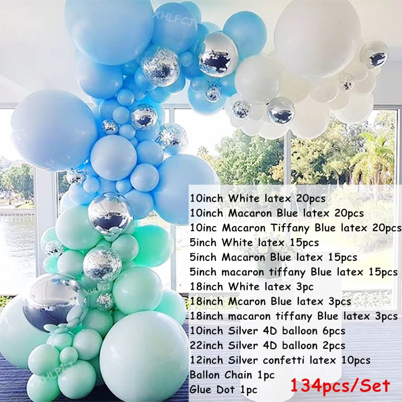 Balloon Arch Set 8 Детские синие Мятные зеленые Макарон воздушные шары-гирлянды арочный комплект 4D шары для свадьбы и дня рождения Детские шоу вечерние металлические латексные украшения Balaos - Цвет: Balloon Arch Set 8