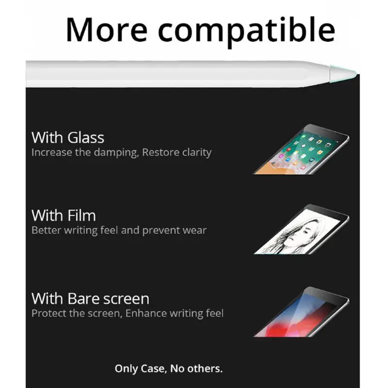 6 шт силиконовый защитный чехол для Apple Pencil 1 2, стилус для планшета, стилус для сенсорного пера, чехол для ручка для тачскрина C26