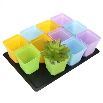 

12 Holes Plant Seeding Tray Nursery Grow Starter Box Garden Yard Germination Pot Planters Succulent Bonsai Flower Pots Set