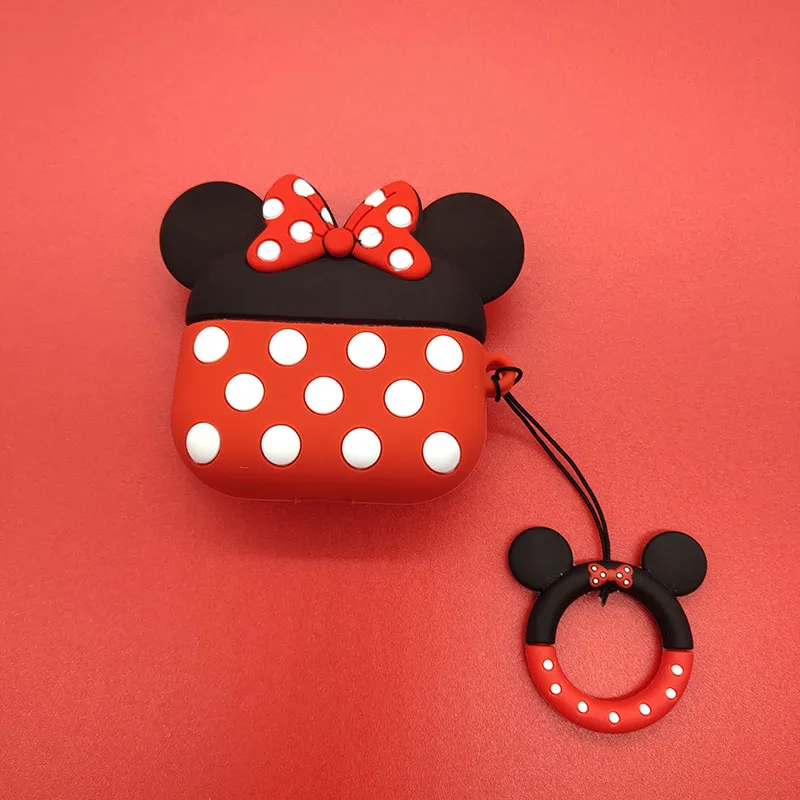 As the picture A3 Для Airpods Pro Чехол милый 3D кукла Минни брелок мультфильм силиконовый чехол для наушников чехол s для Apple Air pods Pro Чехол с кольцом - Цвет: As the picture A3