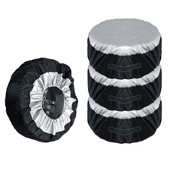 

1PC 4PCS Universal 13-19inch Car SUV Tire Cover Case Spare Wheel Bag Tyre Tote Polyester Oxford Cloth Spare Storage Cover