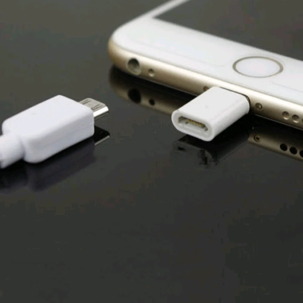 2 шт. микро USB кабель для 8 Pin адаптер для IPhone 8 7 6 6S 5 5S 5C X для Ipad конвертер зарядное устройство Женский адаптер для IPhone