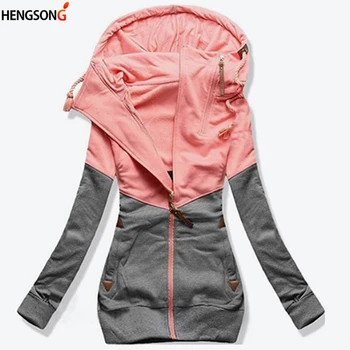 

Women Hooded Running Jacket Long Sleeve Sweatshirt Ladies Yoga Sports Zipper Jacket Fitness Gym Outdoor Workout Coat