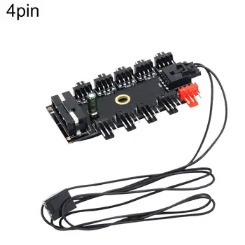 

Cooler Fan Hub PC Computer 1 to 10 Multi Way PWM Cooler Cooling Fan Hub 4/3Pin SATA/4Pin Socket Portable Computer Accessories