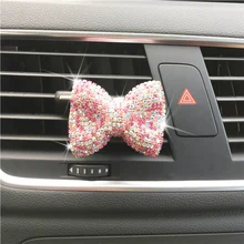 Автомобильный Стайлинг Хрустальный бант автомобильный освежитель воздуха ароматизатор запах Духи Диффузор ambientador carro Авто парфюм запах автомобиля