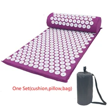 Acupressure Mat/Pillow Massage Mat Rose Spike Massage and Relaxation Massager Cushion Acupuncture Sets Relieve Stress Back Pain