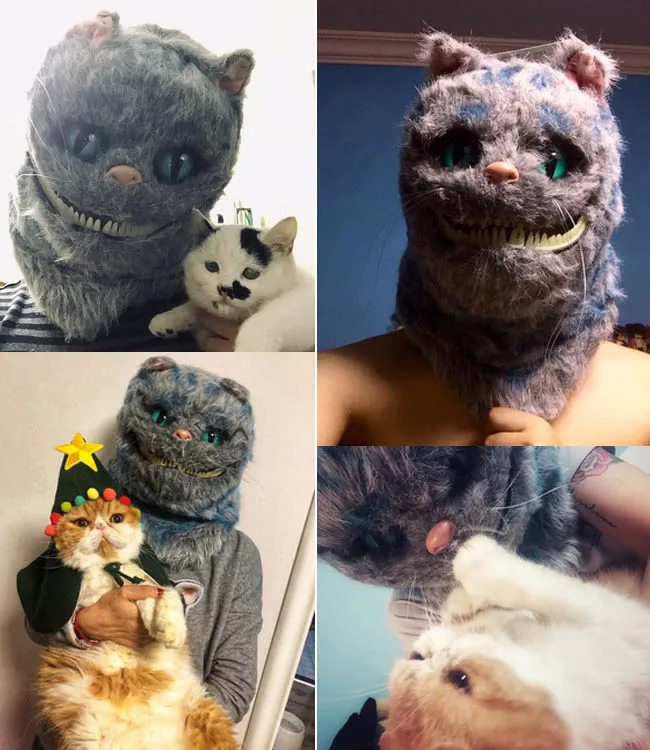Алиса в стране чудес Чеширский кот плюшевая маска Хэллоуин косплей носок коробка