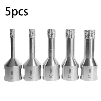 

5pcs Hole Opener Professional Quality Dry Vacuum Brazed Drill core bits M14 Thread #35