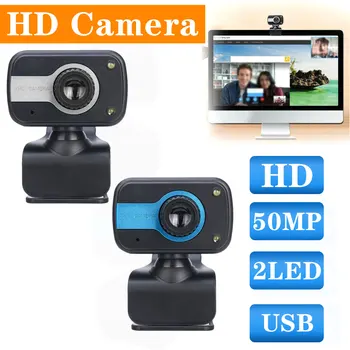 

Webcam 0.5 Megapixel High Definition Camera Web Cam 360 Degree Webcam USB MIC Clip-on for Laptop Desktop Computer Accessory