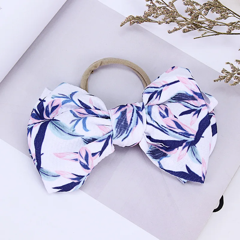 12 Elastique Cheveux Fille Детская повязка на голову с бантом бандо Bebe Fille ободки для девочек Новорожденные Детские Луки завязанные детские украшения для волос - Цвет: 12