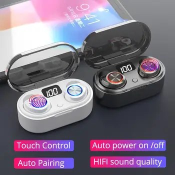 

TW80 Bluetooth 5.0 TWS Stereo Digital Display In-Ear Wireless Earphones Earbuds Headset