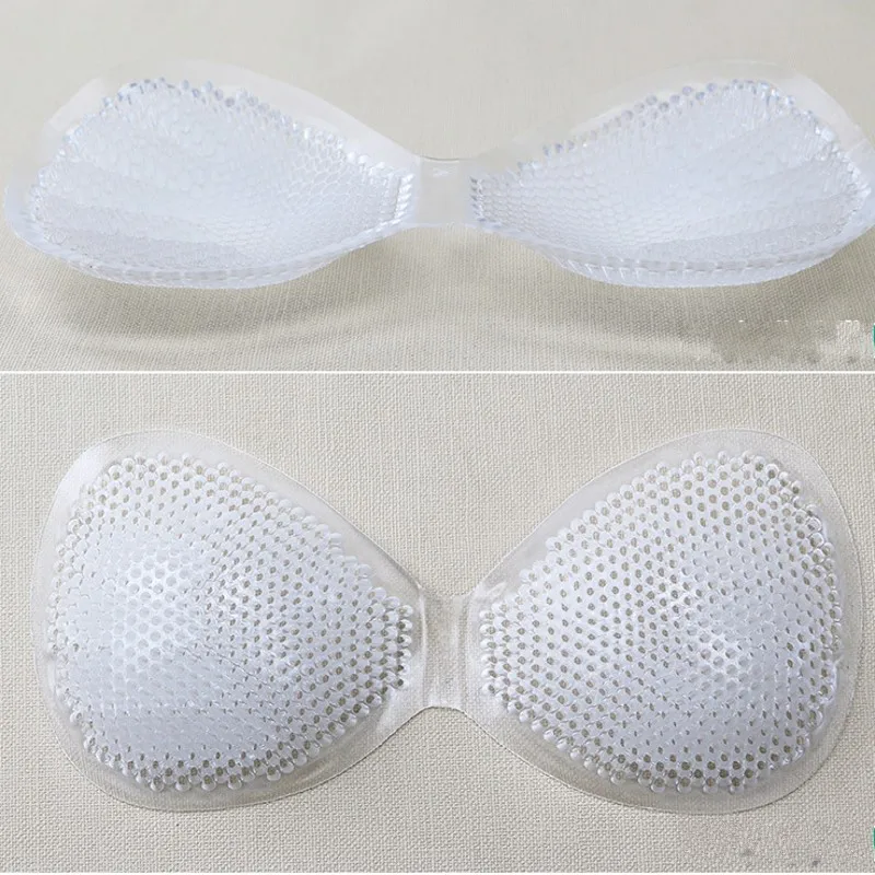 Tanie 1 para miękkie biustonosz Bikini wkładka Honeycomb silikonowe klatki piersiowej klocki okrągłe