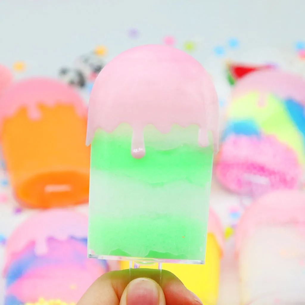 DIY Cotton Candy Cloud Slime Soft Non-Sticky Sand Mud Toys Kids Gift Fluffy Slime Supplies Toy Soft Clay #B