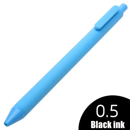 1PCS Light Blue Xiao mi Pen, mi jia Kaco, цветная ручка, 0,5 мм, mi Kaco Core, прочная ручка для подписи, розничная, 1 шт., заправлять черными чернилами+ заправка KACO - Цвет: 1PCS Light Blue