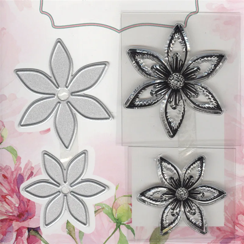 

GJCrafts Flower Dies Metal Cutting Dies New 2019 Scrapbooking for Card Making Embossing Stencil Paper Album Craft Die Cuts