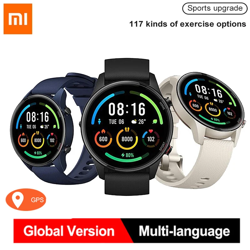 Xiaomi Smart Mi Watch Color GPS 117 Sports edition AMOLED Multi-dial Bracelet Long BatteryWristwatch Sport Fitness Heart Rate