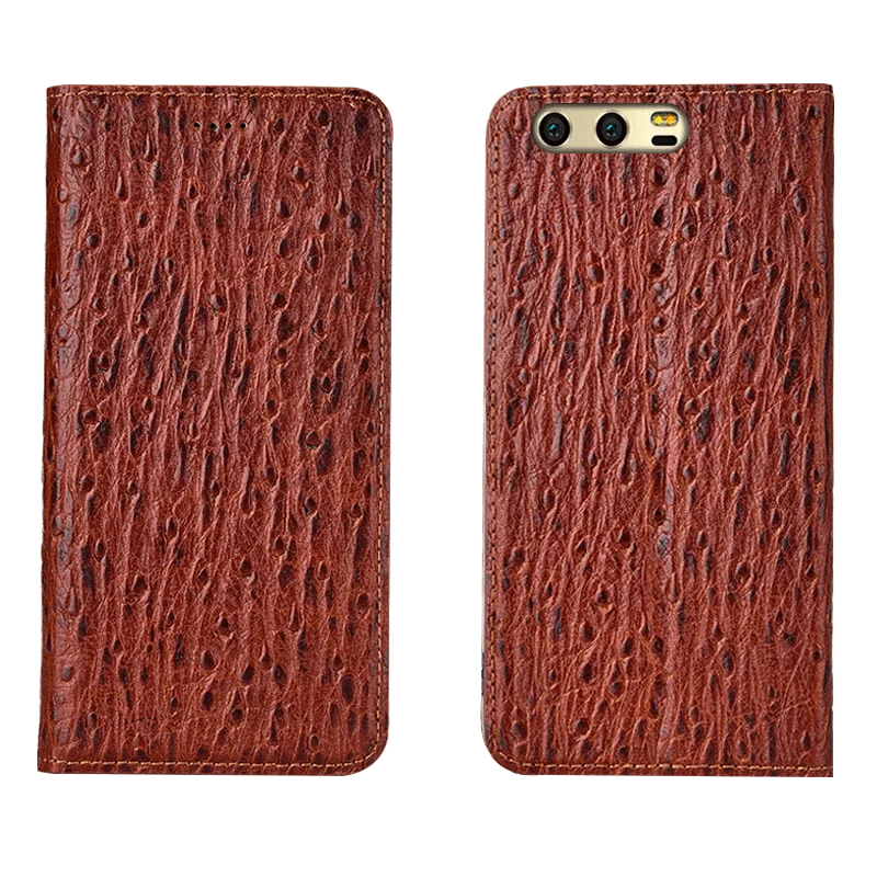 

Ostrich Pattern Genuine Leather Ultra Thin Card Slot Case For Huawei Honor 9/Huawei Honor 9 Lite Magnetic Case Coque Funda Capa