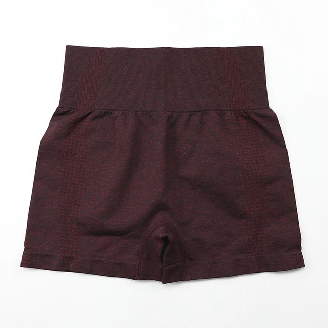 High Waist Workout Shorts Vital Seamless Fitness Yoga Short Scrunch Butt Yoga Shorts Sport Women Gym Leggings dark red