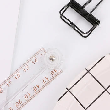 

Clear Acrylic Folding Straight Ruler Drawing Student Stationery School Supplies