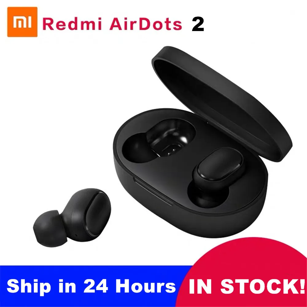 TWS стереонаушники Xiaomi Redmi Airdots 2 с поддержкой Bluetooth 5 0 и микрофоном|Наушники