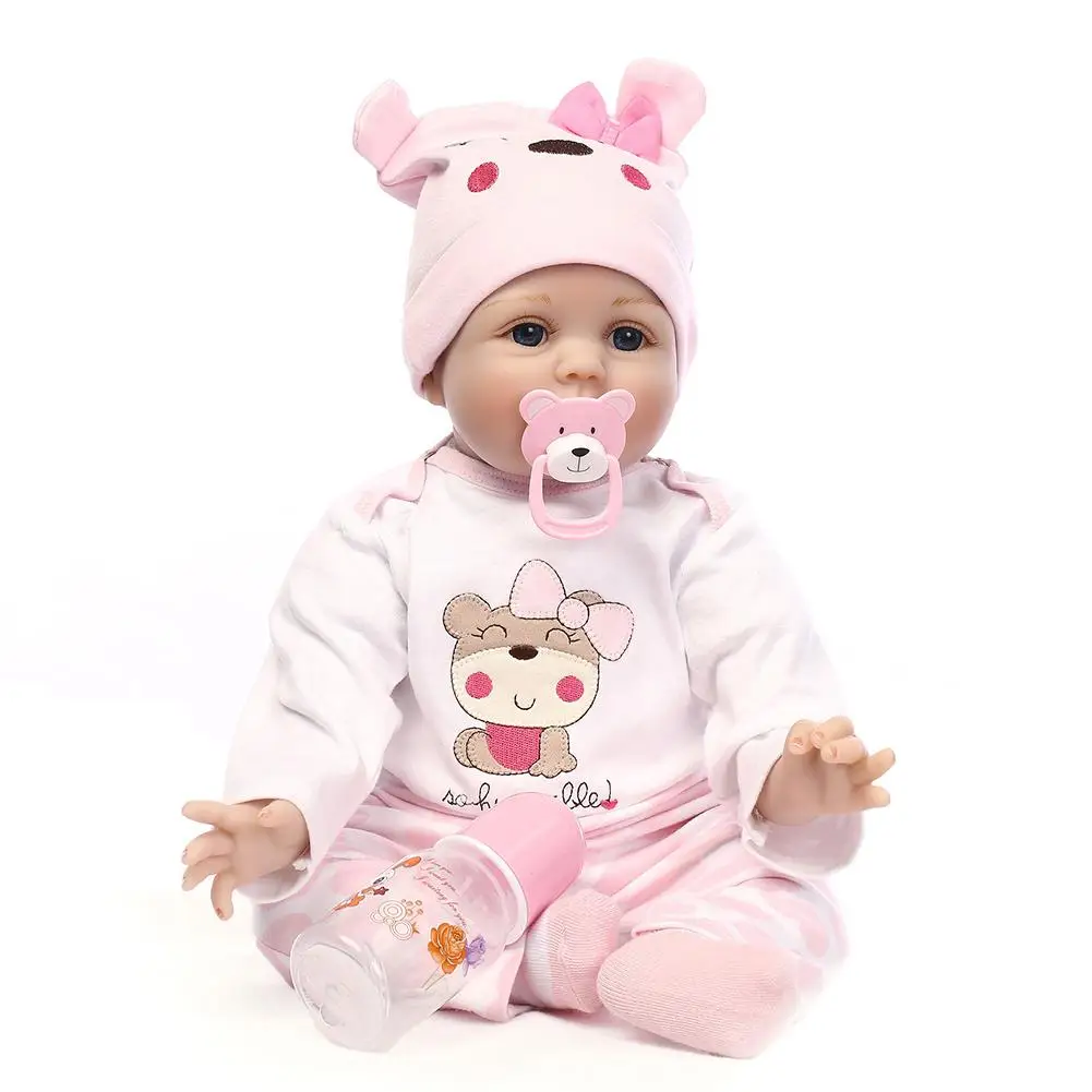 LeadingStar 55 см Милая имитирующая Кукла Reborn Baby Мягкая кукла тела игрушка Подарочный набор для детей