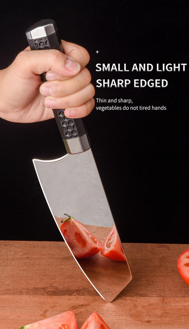 QVZ Chinese Kitchen Knife 4CR14 Stainless Steel Kitchen Knife Sharp Meat Cleaver Cooking Tool Slicing Knife Vegetable Knife QVZ Chinese Kitchen Knife 4CR14 Stainless Steel Kitchen Knife Sharp Meat Cleaver Cooking Tool Slicing Knife Vegetable Knife