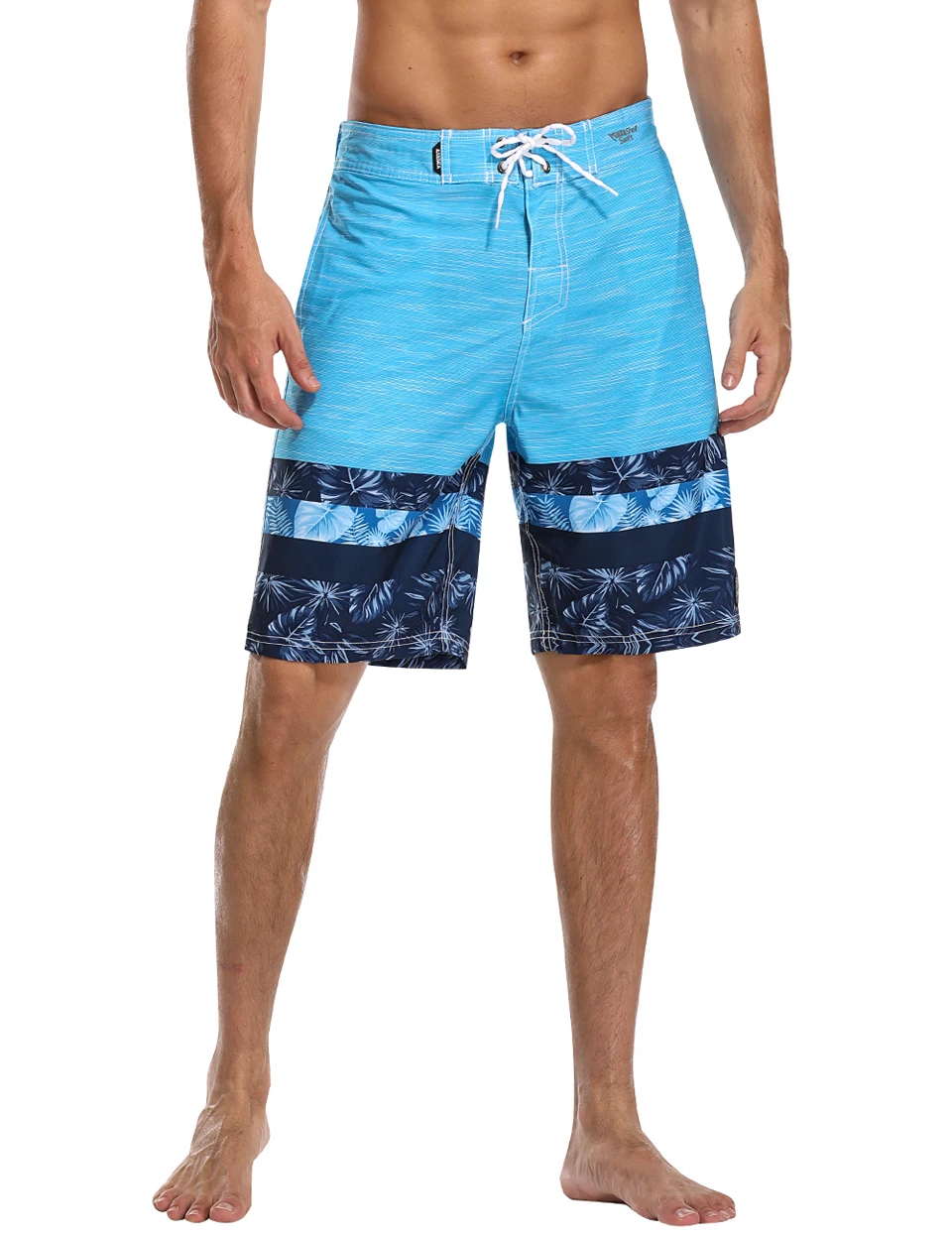 AXESEA, мужские пляжные шорты, одежда для плавания, дышащие плавки, Быстросохнущий купальный костюм, шорты для серфинга, спортивные пляжные штаны с карманами, 21 дюйм
