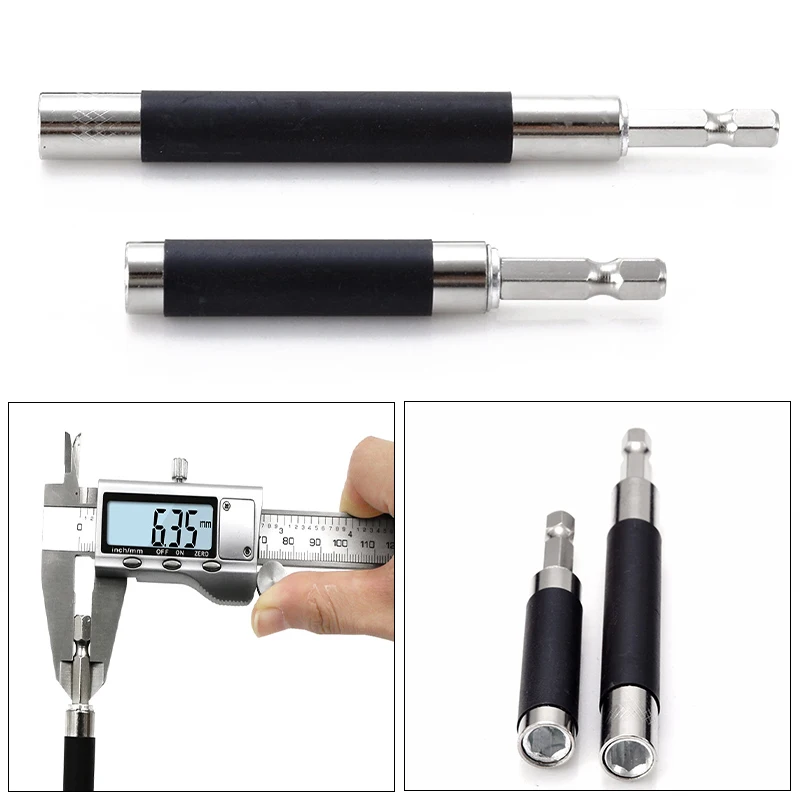 

New 2Pcs/set Extension Hex Screw Socket Drill Bit Holder Adapter Magnetic Impact Driver Drill Bit for Electric Screwdriver Tools