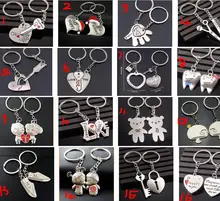

Alloy Couple Keychain Pendant Keyring Gift for Valentine's Day Wedding Anniversary Birthday Favors Friendship Present