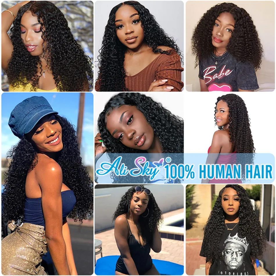 Alisky Malaysian Curly Hair Bundles Kinky Curly Bundles Brazilian Remy Hair Extensions Human Hair Bundles Raw Indian Hair Bundle
