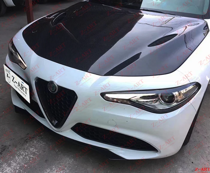 Z ART крышка двигателя из углеродного волокна для Alfa Romeo Giulia 2016 2019 волокна|Обвесы| |
