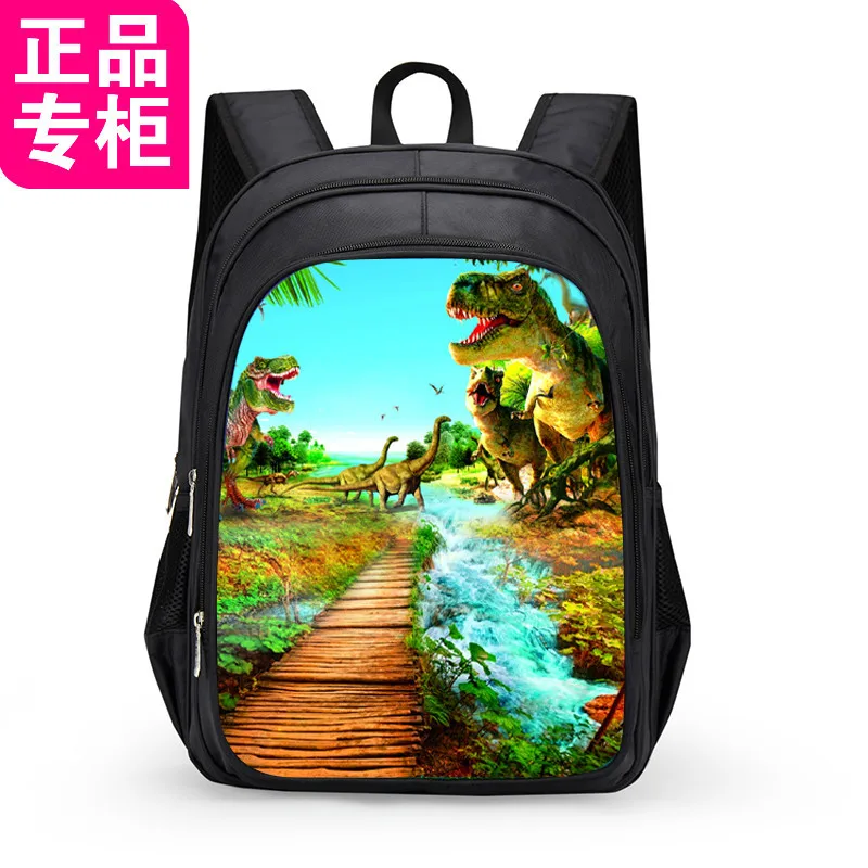 

Schoolbag for Elementary School Students Customizable Logo Dinosaur CHILDREN'S Rucksack Burden Relieving Ultra-Light Wear-Resist