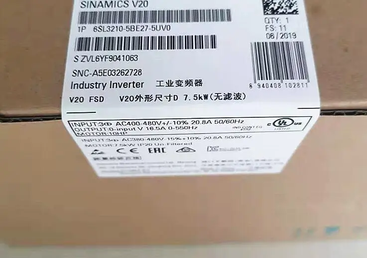 6SL3210-5BE27-5UV0 новое и оригинальное