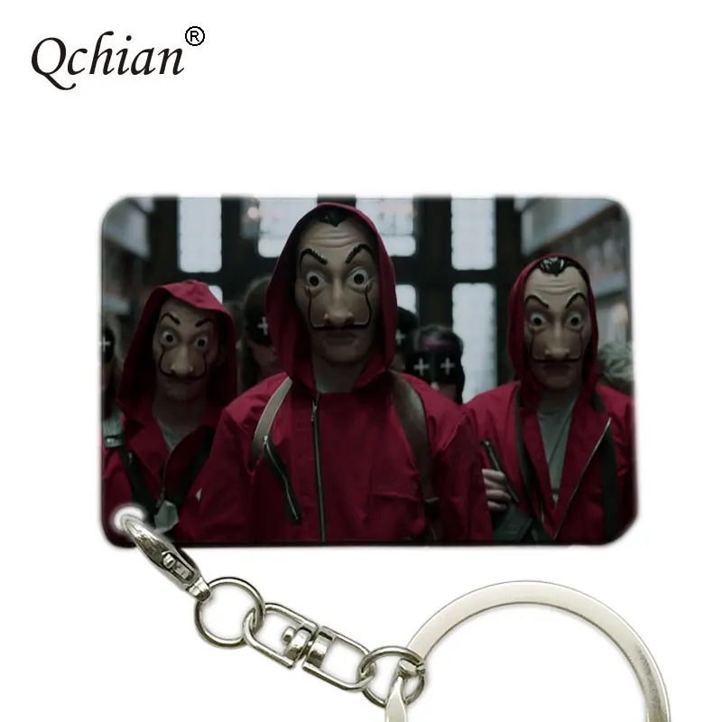 Изысканный дом Paper La Casa De Papel серия для печати картин брелок Цветная декоративная