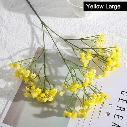 Xuanxiaotong, 1 шт., искусственные цветы, многоразовые, для свадебной вечеринки, украшения дома - Цвет: large yellow
