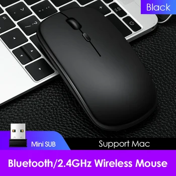 

Wireless Mouse Dual Mode Bluetooth Mouse Rechargeable Ergonomic Mouse 2.4Ghz USB Optical Mice For Desktop Laptop PC Computer