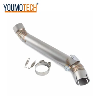 

Motorcycle Exhaust Muffler Engine Middle Link Slip On Round Pipe For Kawasaki ZX10R 2011 2012 2013 2014 2015 2016 2017